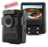 Car Recorder Dual Lens 2.4 LCD / 150 View Angle / 1440*1080P@30fps+720P@30fps / Built-in GPS